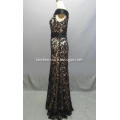 Sleeve Black Lace Dress A-line Prom Dress